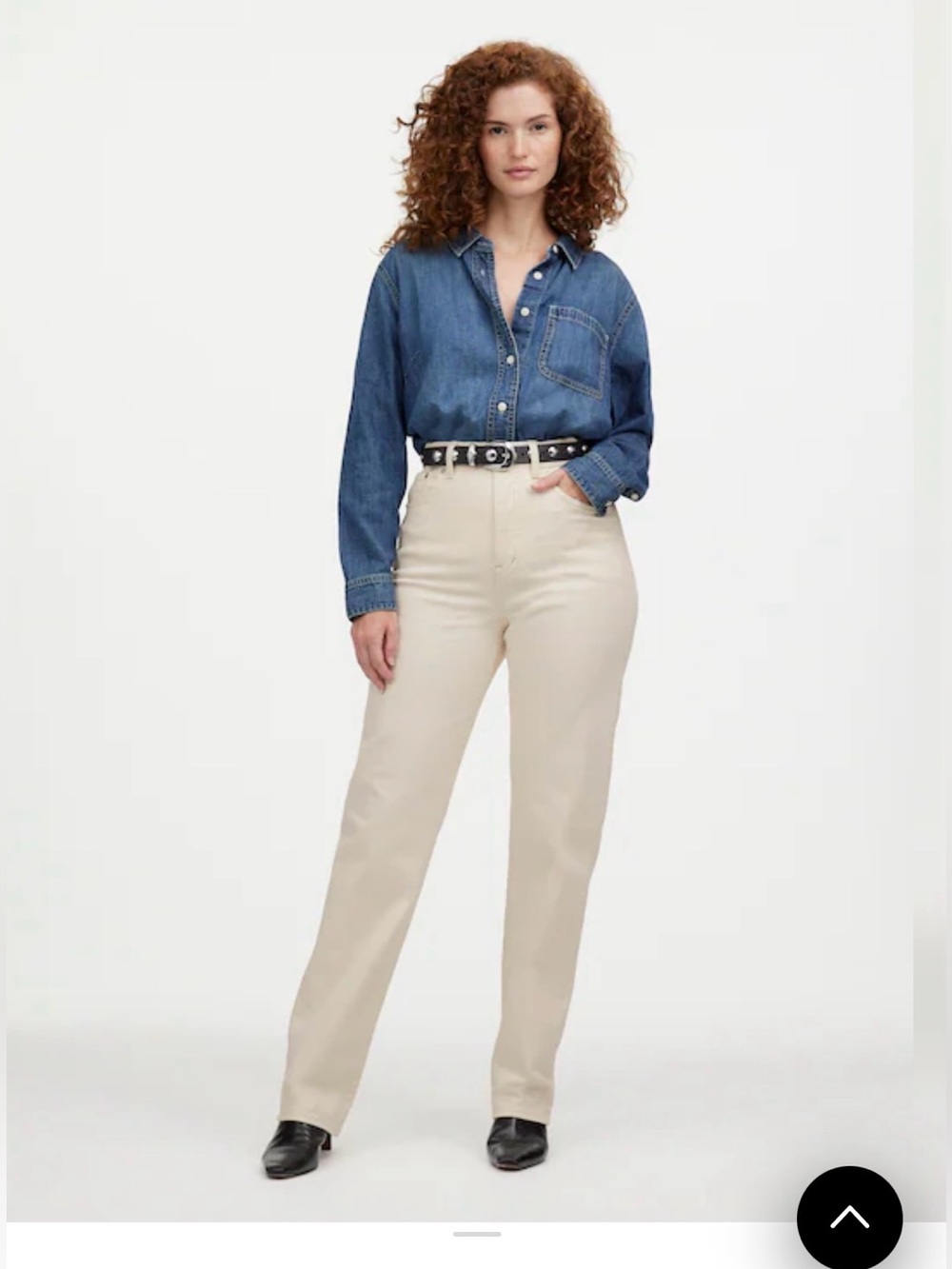 Madewell Straight-Leg High-Rise Jeans in Cream